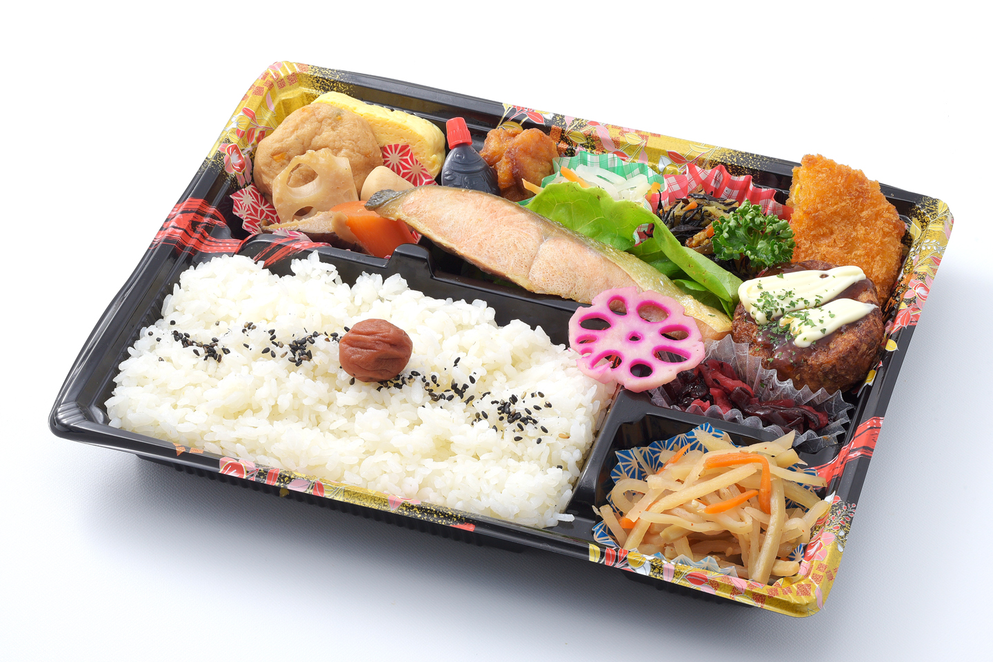 幕の内弁当(鮭) | 大阪で宅配弁当・仕出し弁当の大量注文はせいらくフーズ